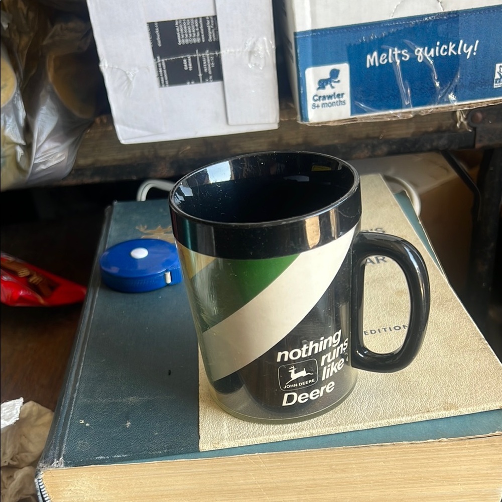 John Deere Black and Green Mug